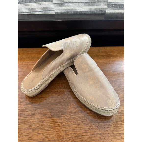 Universal Thread Pink Metallic/Rose Gold Espadrille Mules, Size 7 - Picture 2 of 6